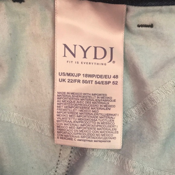 NYDJ Women Marilyn Straight W/ Trouser Detail Size 18WP - Picture 8 of 12